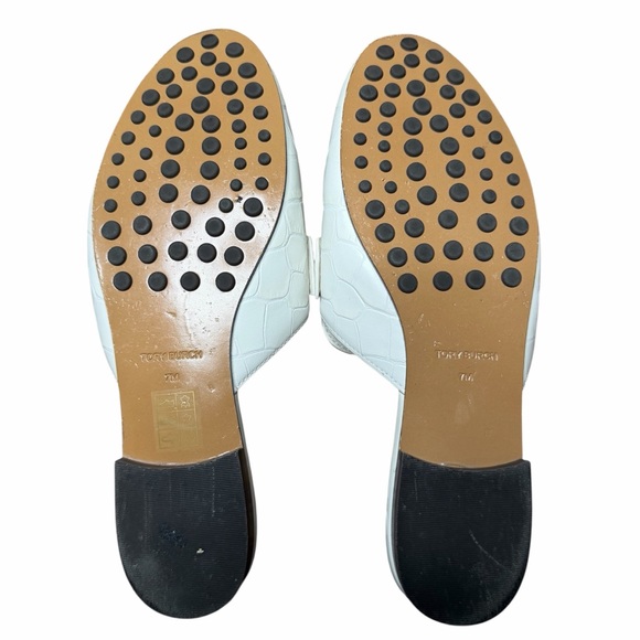 Tory Burch Georgia Backless Loafers Slides Women’s Size 7 Logo Designer Classic - Picture 6 of 9